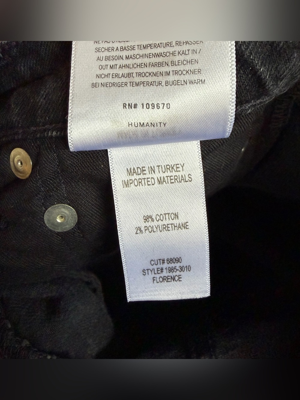 Citizens of Humanity Florence High Rise Straight Leg Jeans, Distressed Black, 25 - Picture 9 of 12